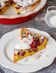 Sour cherry clafoutis