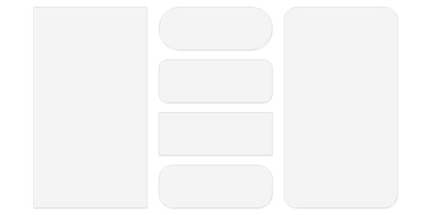 Obraz premium Glass UI Layout Elements PNG Transparent Background Isolated