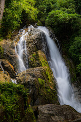 A gorgeous waterfall captured in long exposure, Punjaban Waterfall, national park, Ranong, Thailand.