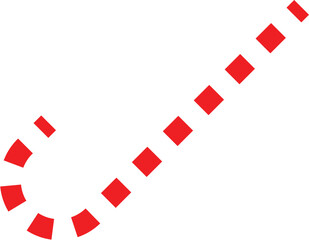 Red and white Santa stick vector illustration with 3D candy cane and arrow icon for a business success concept sign or Christmas love message card decoration