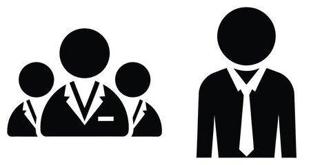 business management icon vector set