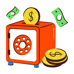 Modern design icon of bank vault