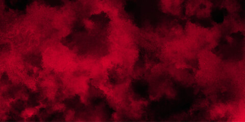 Hand painter colors watercolor stain smoke texture abstracts red color texture background on black surface. Grunge and textured banner with free copy space. Modern Red Pink Watercolor.	