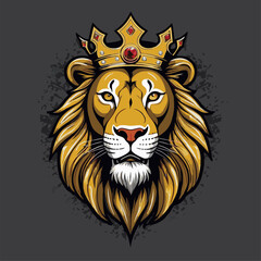 vector cartoon lion head