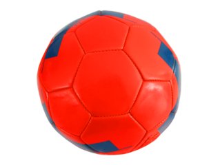 red soccer ball on a transparent background