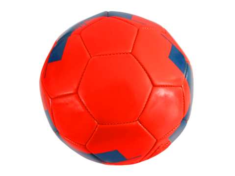 red soccer ball on a transparent background - Powered by Adobe