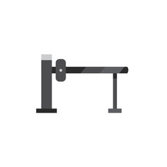 Flat design turnstile icon for entry control systems and security applications