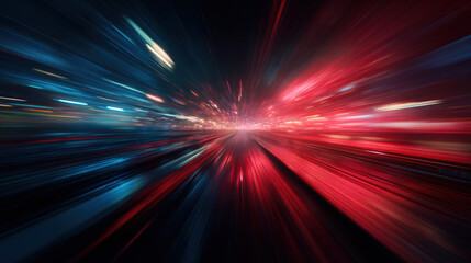 abstract art of a blurred high-speed tunnel
