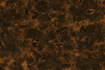 Rusty orange abstract cellular design with black veins and fiery gradients, evoking lava or molten rock effects