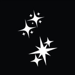 Sparkling starbursts and glitters on a