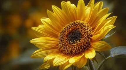 Obraz premium Sunflower up close on a sunny day