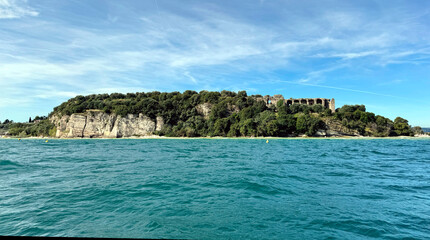 A motorboat trip across Lake Garda along the Sirmione peninsula on the southern shore of Lake Garda...