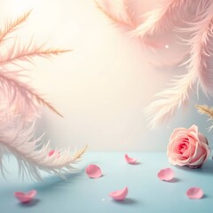 A love day image background. A serene and warm Valentine's background with pastel colors.