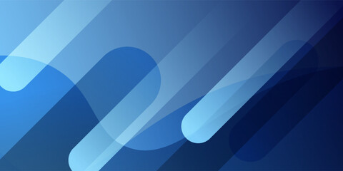 Blue Abstract Circle Overlapping Background