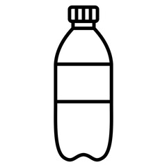 plastic bottle icon, simple flat style, vector illustration, symbol, design logo template pictogram, for ui or ux isolated on white for mobile app, editable
