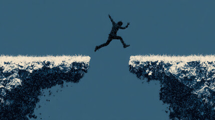 simple elegant graphic of a person silhouette on isolated background