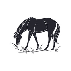 Grazing Horse Silhouette