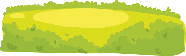 Obraz premium Yellow grassy hills in cartoon outdoor style