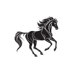 Obraz premium Majestic Galloping Horse Silhouette