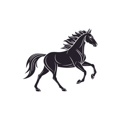 Obraz premium Elegant Running Horse Silhouette