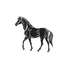Elegant Horse Silhouette Illustration