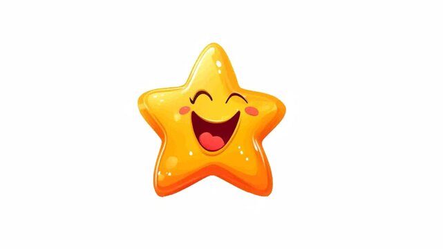 golden star on white background
