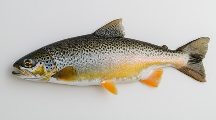 A beautiful trout fish showcasing vibrant colors and intricate patterns, perfect for culinary or ecological discussions.