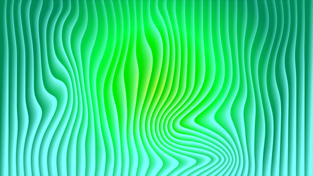 Abstract green gradient wavy lines background smooth curves and ripples modern vector design for banners and wallpapers