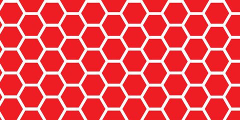 Seamless pattern of hexagon net. Seamless texture of honeycomb. Hexagon out line style honeycomb seamless pattern background. Abstract background with hexagon, modern vector polygonal pattern.