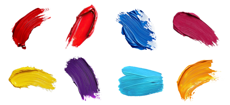 Paint stroke on transparent