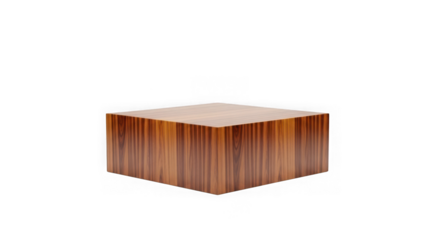 Abstract geometric cube made of vertical copper or bronze fins