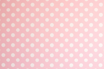 Classic Pink and White Polka Dot Pattern Background for Design and Decor graphic