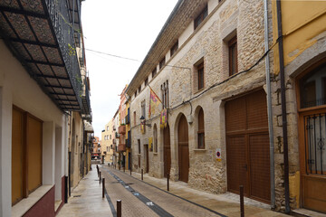 Obraz premium La Cort Strret of Sant Mateu, Maestrazgo, Castellon de la Plana, Valencian community, Spain