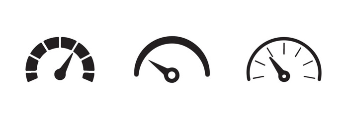Speed indicator icon set, internet car speed, monitor board elements, set for car speed, fuel, RPM, tachometer, vector Illustration EPS 10.