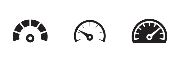 Tachometer vector icon set, fuel icon pressure meter, low, medium, high speedometer sign, vector Illustration EPS 10.