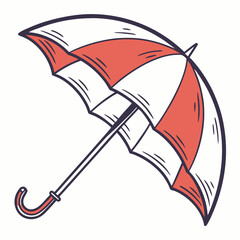 vector illustration of a red umbrella, Eps fila.
