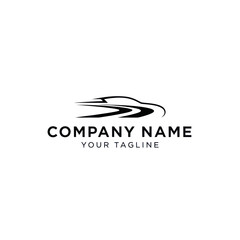 Sleek car logo design with dynamic road element, ideal for automotive businesses.