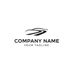 Modern Car Logo Design on a Winding Road.