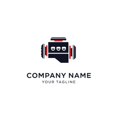 Modern flat vector logo of a car engine block.