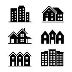Collection of house icons for real estate