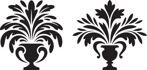 Elegant Urn with Stylized Foliage Ornaments