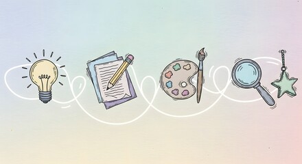 The Winding Path of Creativity: Illustrated Icons from Idea to Success.