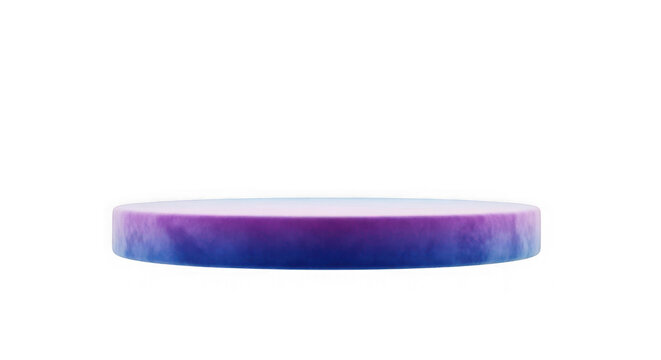 Abstract circular podium with gradient lighting on black background