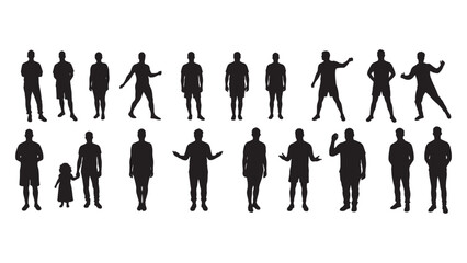 Diverse group of people posed in a dynamic composition with vibrant colors and clean lines