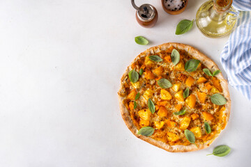 Homemade pumpkin pizza