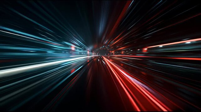 Abstract Light Trails Speed Motion