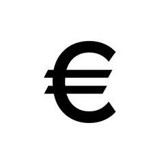 Euro symbol isolated on transparent background representing european currency