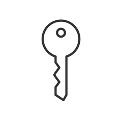 Key icon in line design. access, password, entry, lock, unlock, solution, security on white background vector. Key editable stroke icon - AI generated