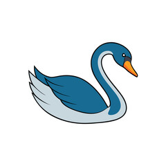 Graceful Swan Elegant Bird Illustration
