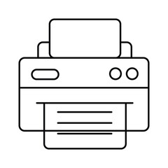 Printer icon of printing, office equipment